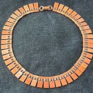 Necklace, Vintage 1960's, Modernist Copper Choker, chic with healing properties.